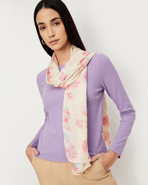 Buy Beige Stoles Scarves for Women by MAX Online