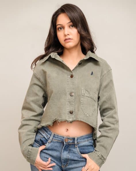 Women Regular Fit Jacket with Button Closure