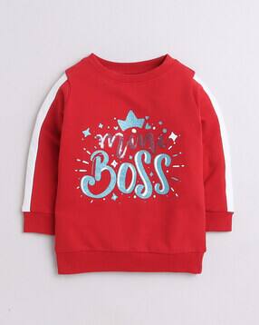 bumzee Typographic Print Round-Neck Sweatshirt-picture-22