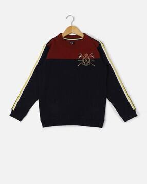 allen solly Boy Colourblock Regular Fit Sweatshirt-picture-13