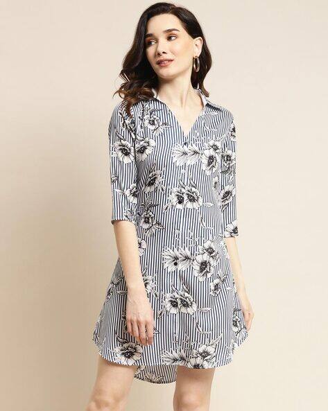 Buy Navy Dresses for Women by Qurvii Online