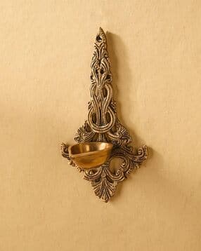 fabindia Brass Antiqued Mehnoor Oil Lamp -picture-52