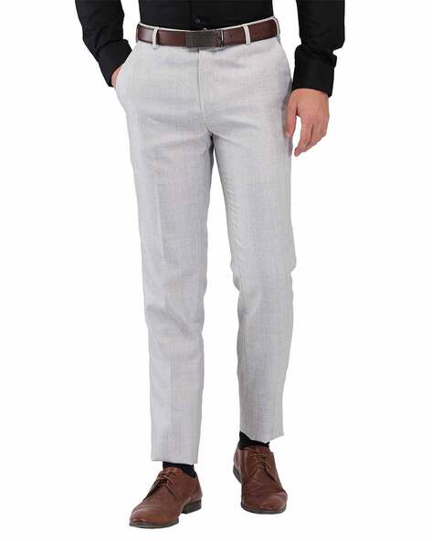 Raymond Men Checked Slim Fit Trousers