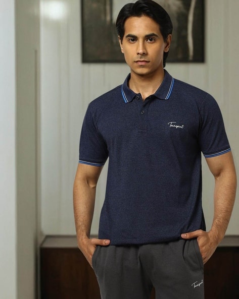 Teamspirit Regular Fit Polo T-Shirt with Brand Print