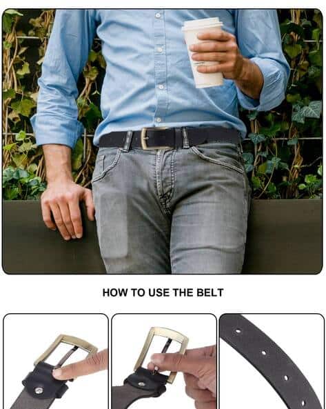 how to tie belt with two metal loops