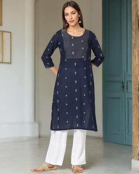 Navy Blue Leggings With Kurti Kurti Navy Patterned Leggings Women