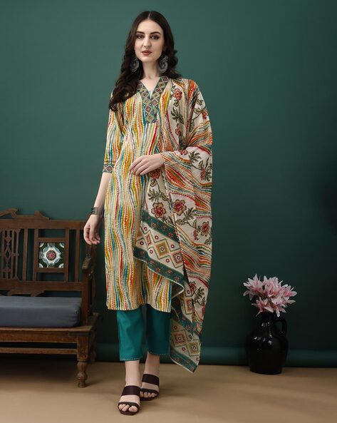 Embroidery Straight Kurta Set Price in India