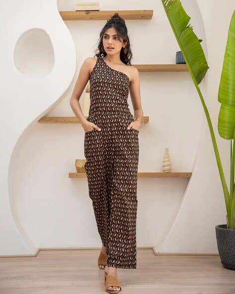 Women Colourblock Sleeveless Jumpsuit