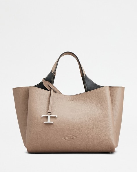 ハンドバッグ TOD'S BEIGE LEATHER TOP HANDLE BAG Tod's East-West Leather Top-Handle Bag | Neiman Marcus