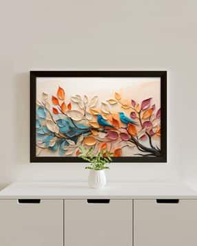 random Floral Wall Painting with Frame-picture-35