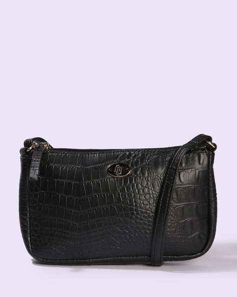 Women Croc-Embossed Sling Bag