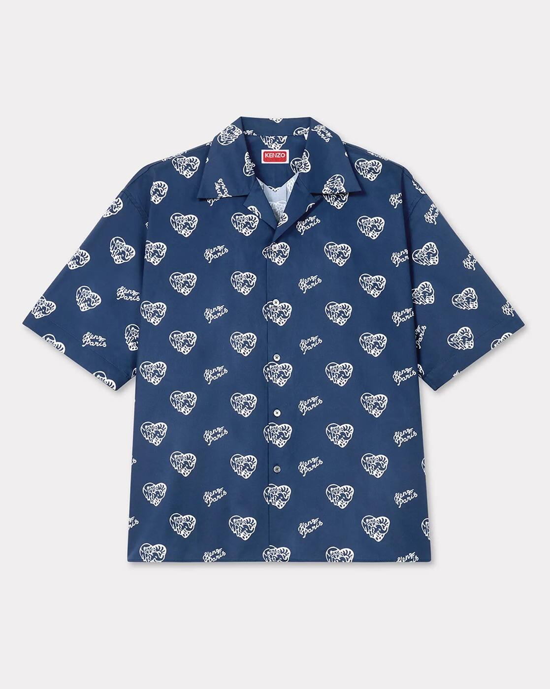 Buy KENZO CVD - Qixi Hawaiian Cotton Relaxed Fit Shirt | Midnight