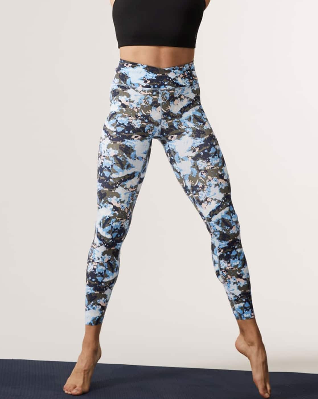 Go Balance Printed Wrap Waist Yoga Leggings
