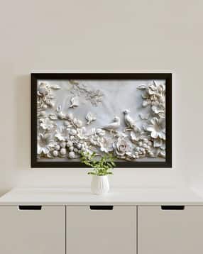 Floral Wall Painting with Frame