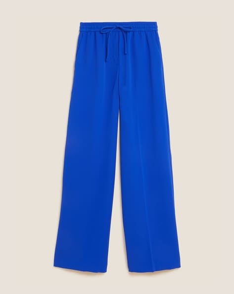 Marks and spencer crepe wide leg trousers best sale