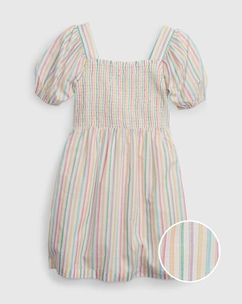 Striped Fit Flare Dress