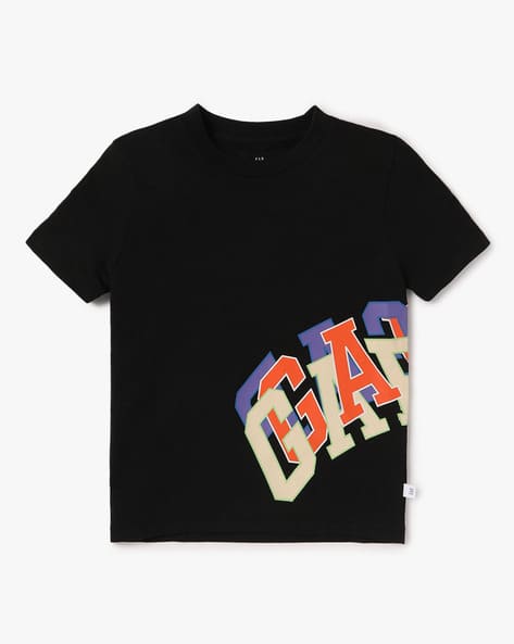 Front Back Printed Logo Relaxed Fit T-Shirt