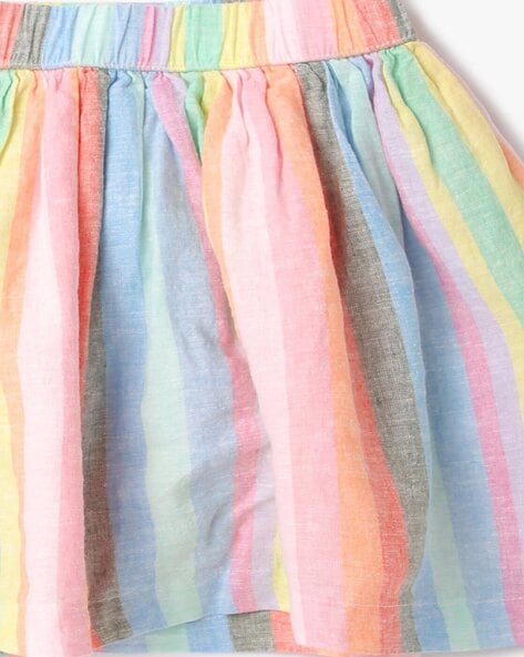 Linen rainbow skirt best sale