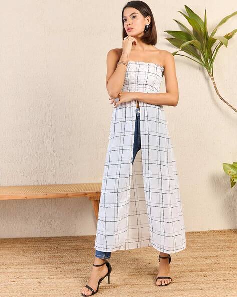 Rare Women Checked A-Line Dress
