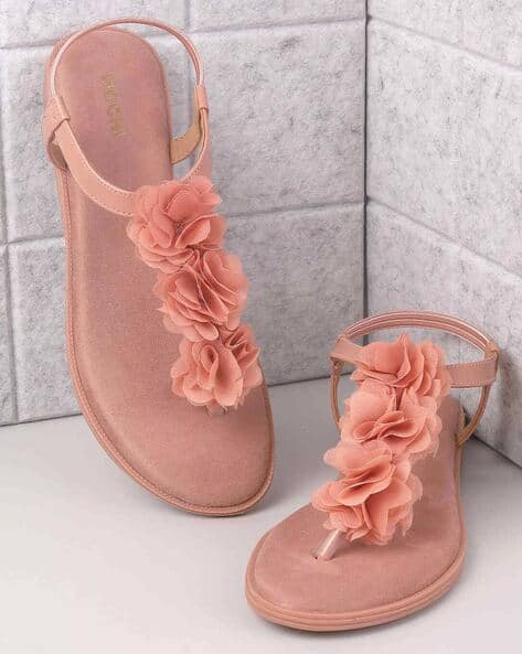 Buy Pink Flat Sandals for Women by Mochi Online