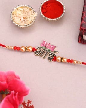 panash Men Gold-Plated Bhai Rakhi with Roli Chawal-picture-14