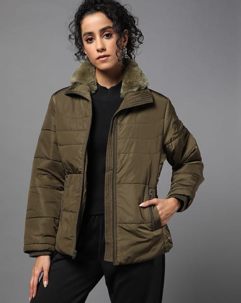 Women Quilted Regular Fit Puffer Jacket