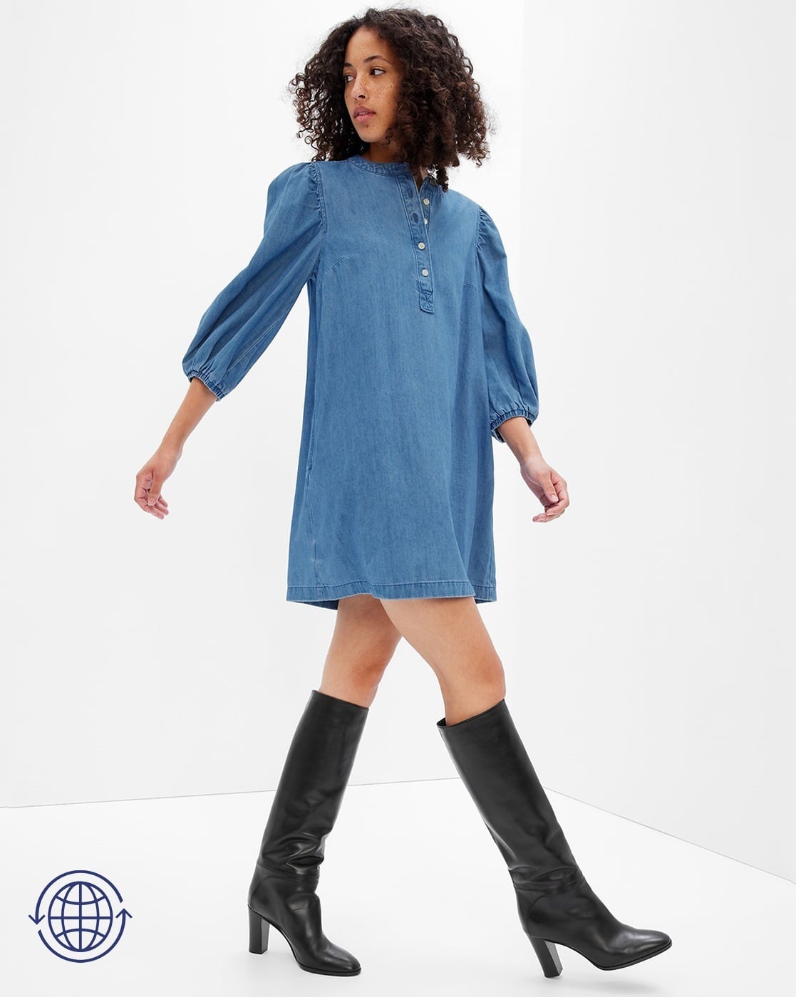 Washed Shift Dress