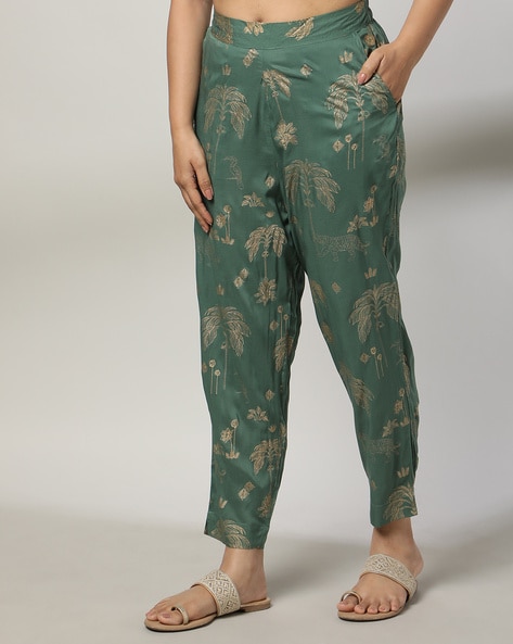 Women Tropical Print Pants Price in India