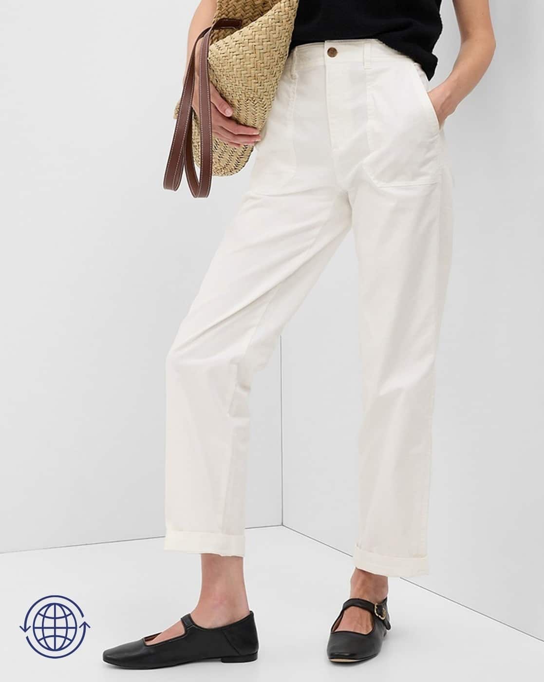 High-Rise Straight Fit Pants