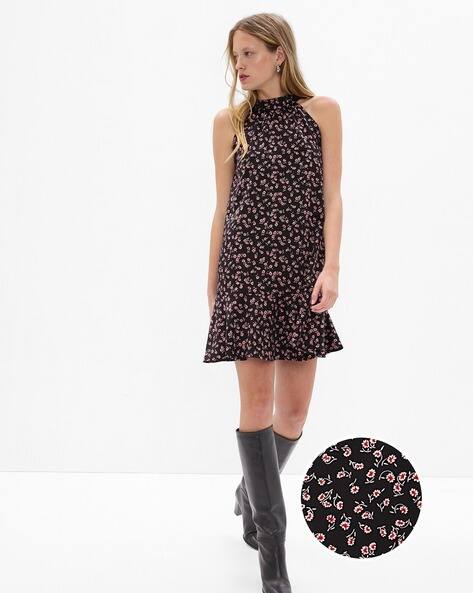 slim fit dress slacks Flower Halter Mid Dress – at Dawn. O'AHU main image 1