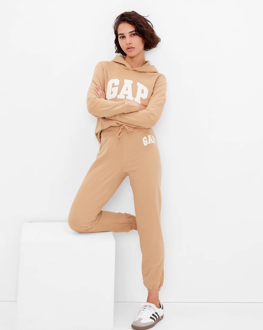 Brand Print Joggers with Drawstring Waistline