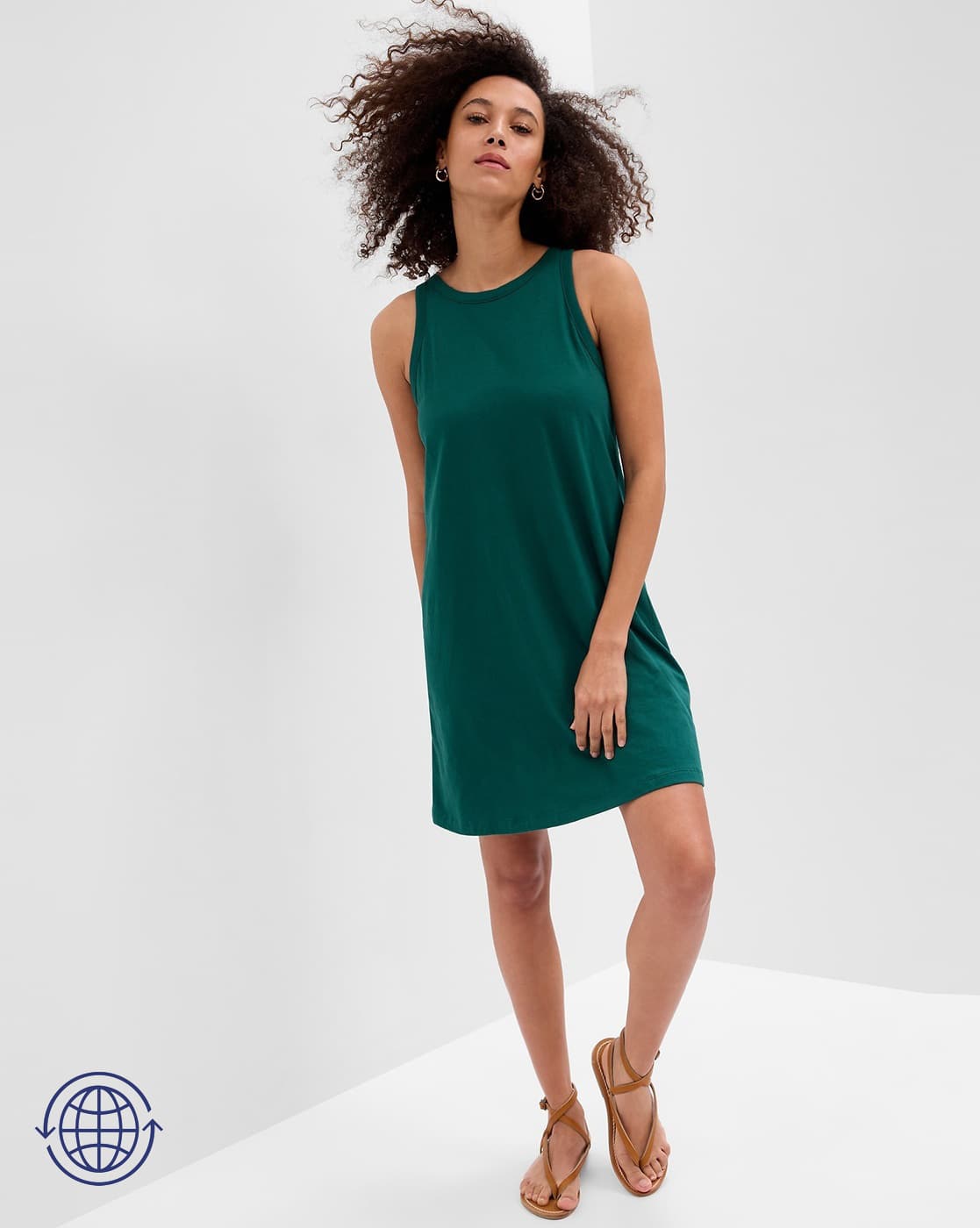 Crew-Neck A-Line Dress