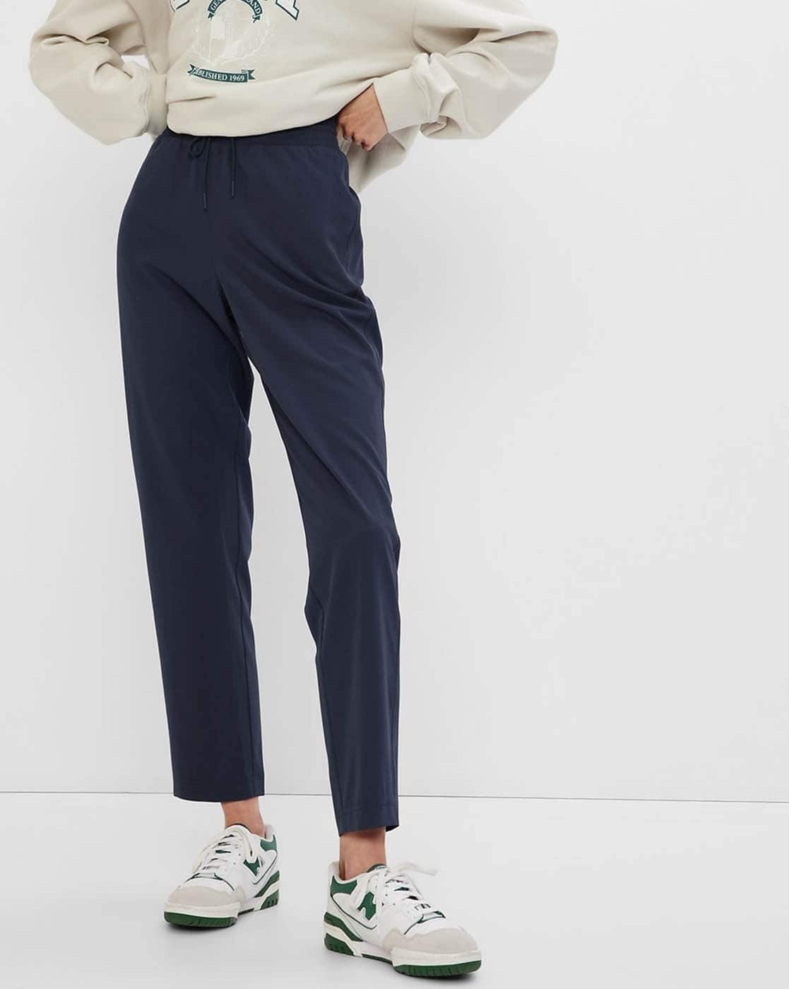 Tapered Fit Pants with Drawstring Waist