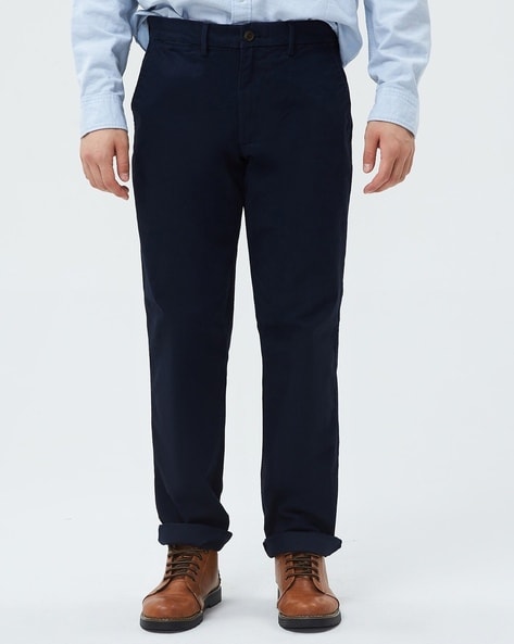 Gap Straight Fit Flat-Front Trousers