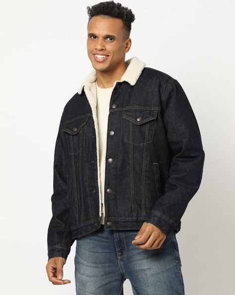 Sherpa Jacket with Buttoned Flap Pockets