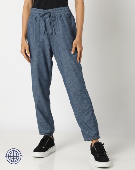 Buy Indigo Blue Track Pants for Women by GAP Online Ajio