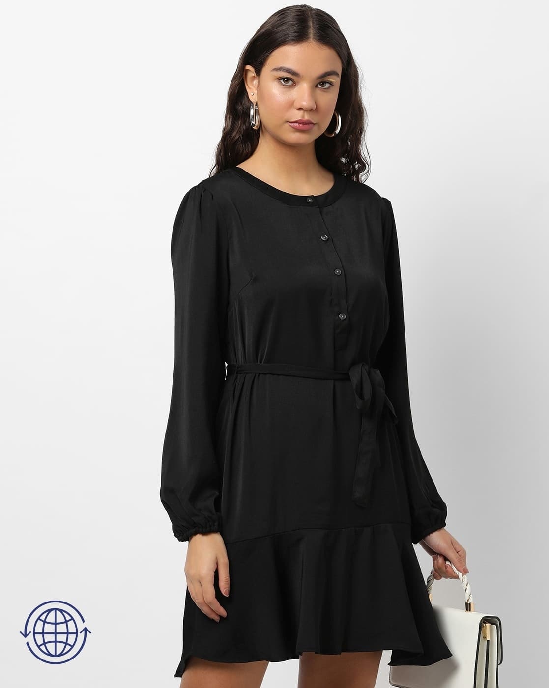 A-Line Dress with Tie-Up
