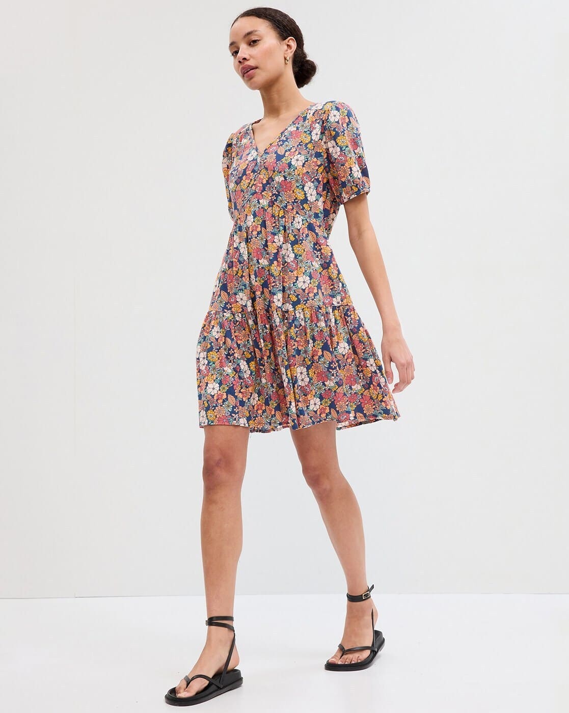 Floral Print Fit & Flare Dress