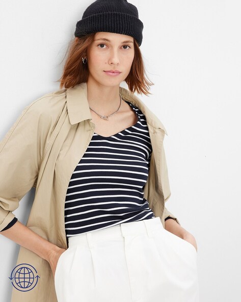 Gap Striped Boat-Neck T-Shirt