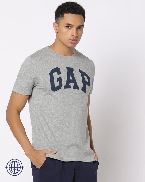 Regular Fit Brand Print Crew-Neck T-Shirt