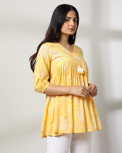 Womens yellow fashion tunic s