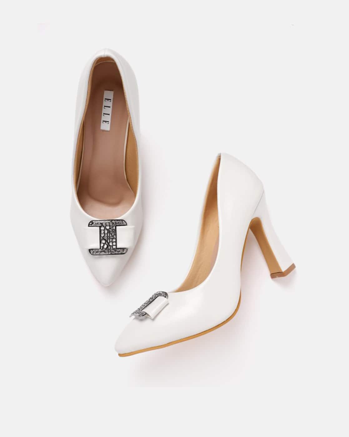 Buy White Heeled Shoes for Women by ELLE Online