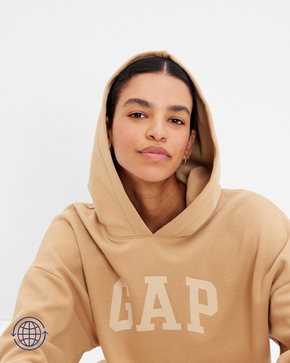 Brand Logo Relaxed Fit Hoodie
