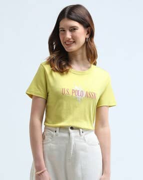 u.s. polo assn. Women Brand Embroidered Regular Fit Round-Neck T-Shirt-picture-27