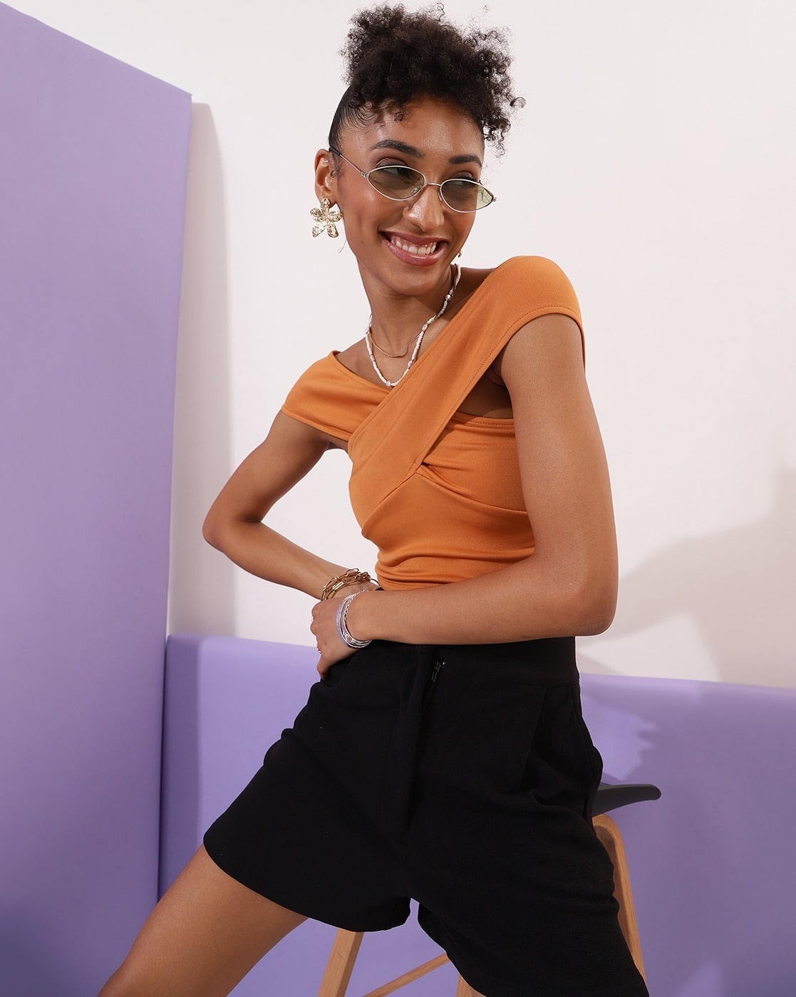 Women Slim Fit Bandage Bardot Crop Top