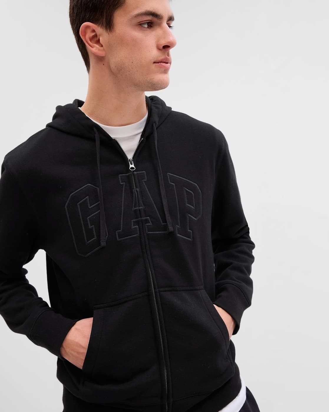 トップス Gajess Clay Zip Up Hoodie InkBlack Clay Zip Up Hoodie | Gajess