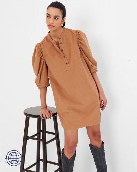 gap brown dress Adriana Long Sleeve Mini Dress for Women, Chocolate, AU8 US4, Polyester Viscose Rayon main image 0