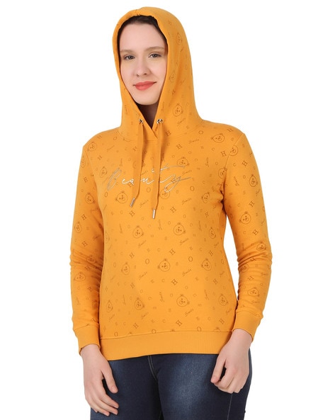 Buy Mustard Sweatshirt Hoodies for Women by Flosberry Online Ajio