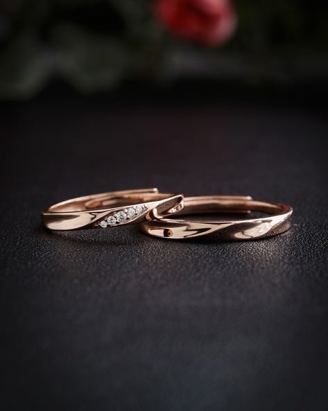 Couple Rings Rose Gold And Silver Wedding Ring Women Sterling