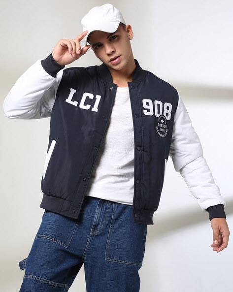 Men Regular Fit Bomber Jacket